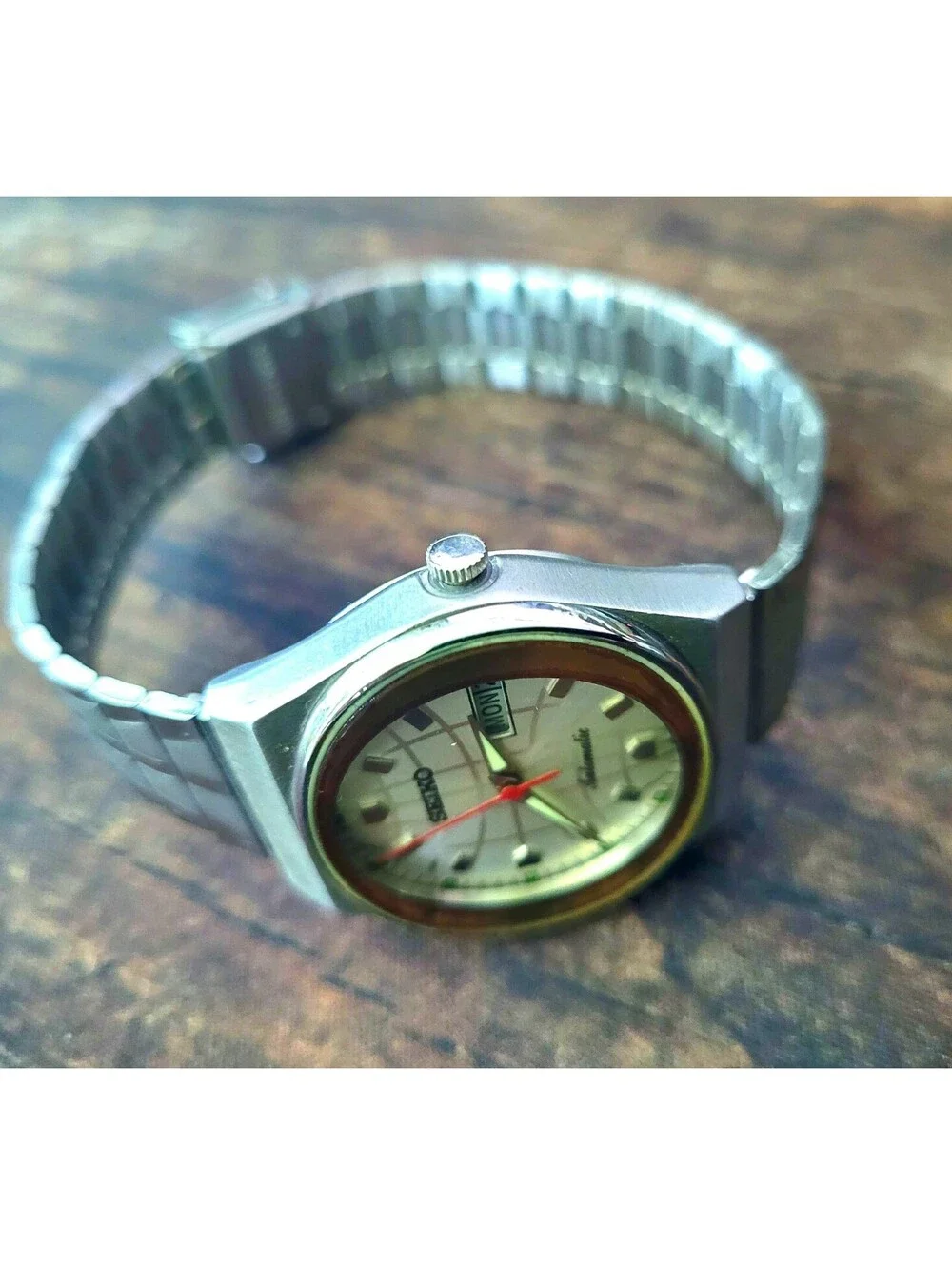 Rare Vintage Retro Seiko Geo Dial Date Mens Watch Exb Mod